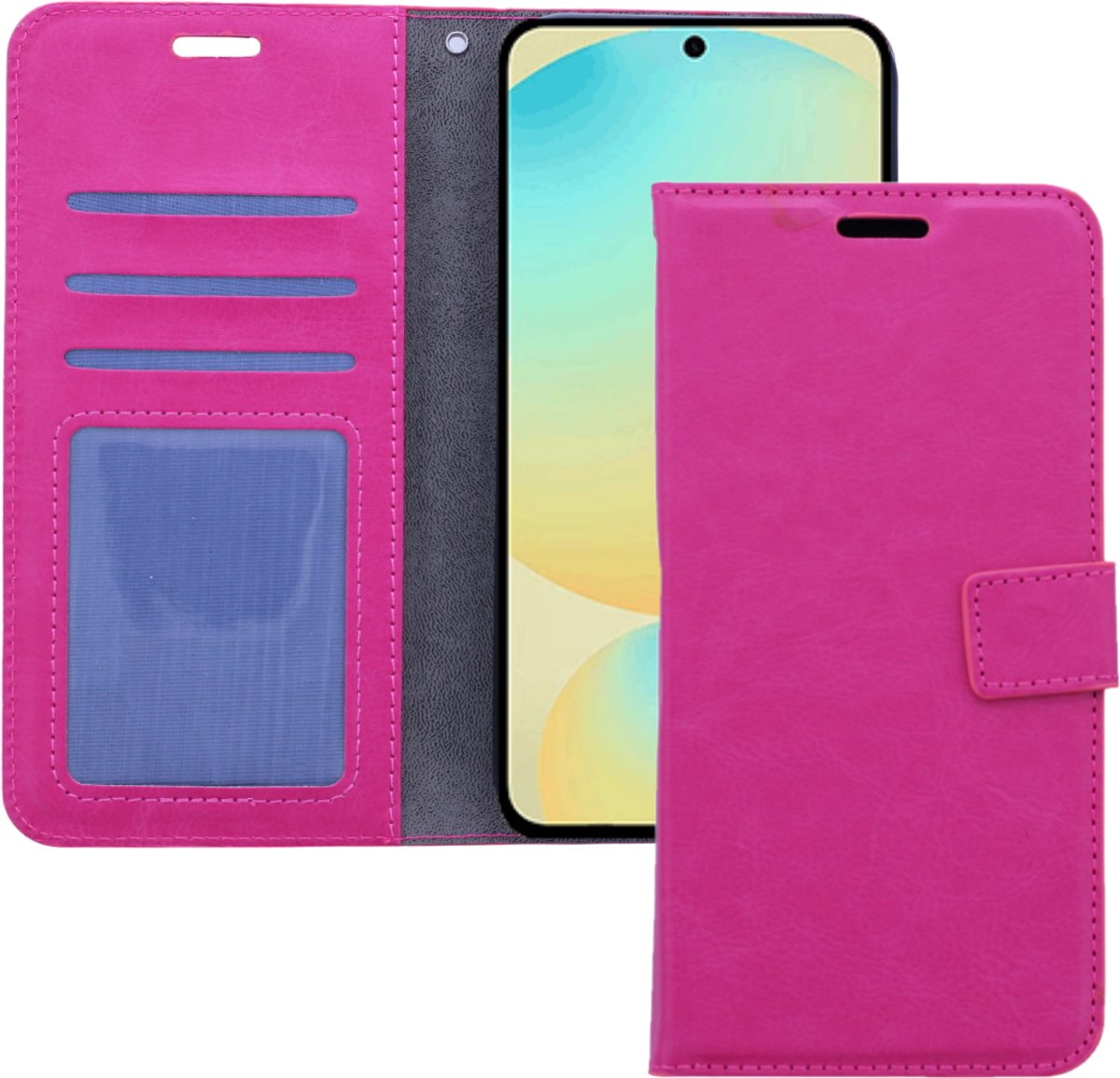 Bookcase Geschikt voor: Samsung Galaxy S25 Plus Roze - portemonnee hoesje - ZT Accessoires