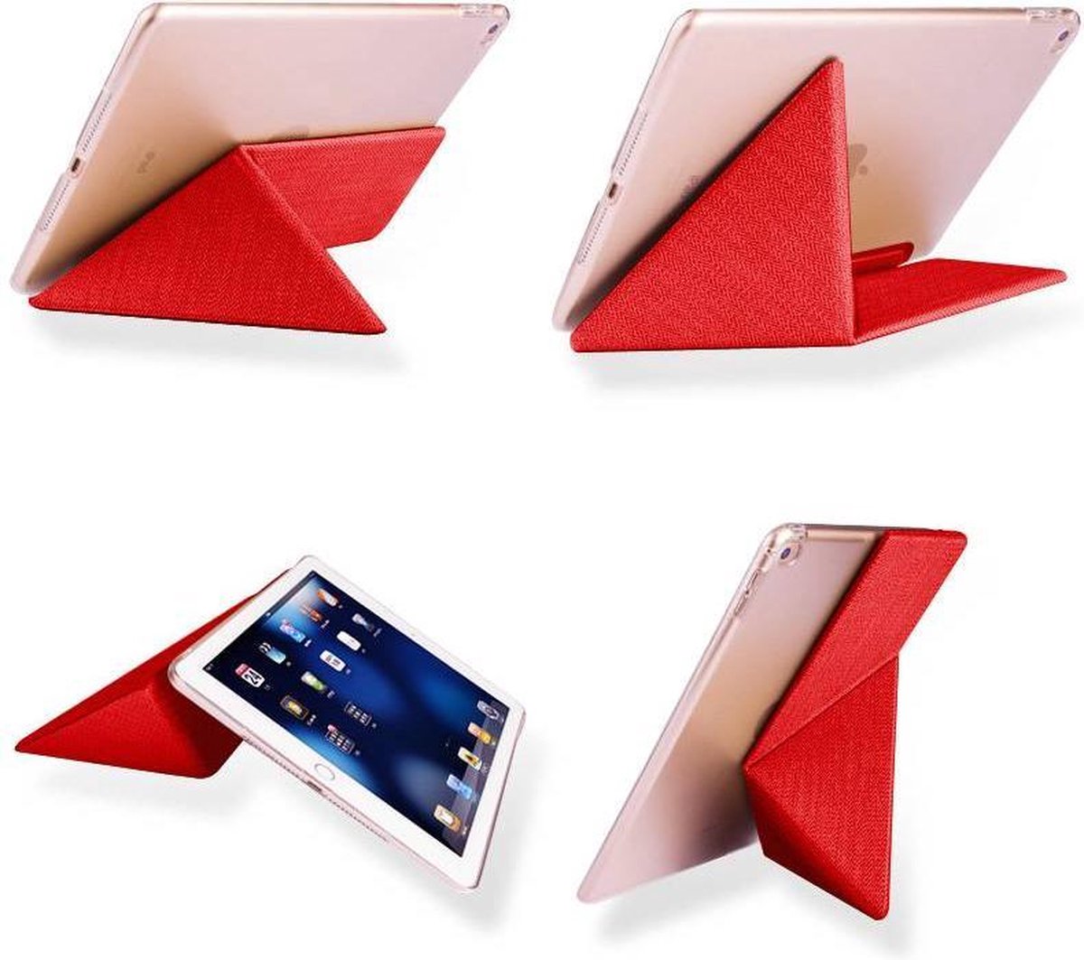 OU Case Rood TPU Leather Flip Cover Met Standaard iPad Pro 9.7 inch