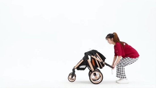 Kinderwagen 3 in 1 Blauw- incl. Àutostoel - 0-25kg - Luiertas- XXL - Buggy 3in1 - Verstelbare duwstang - Opvouwbaar - Wandelwagen - XXL zonnekap - Rubberen wielen - Reiswieg- 8 cadeaus- Elovia