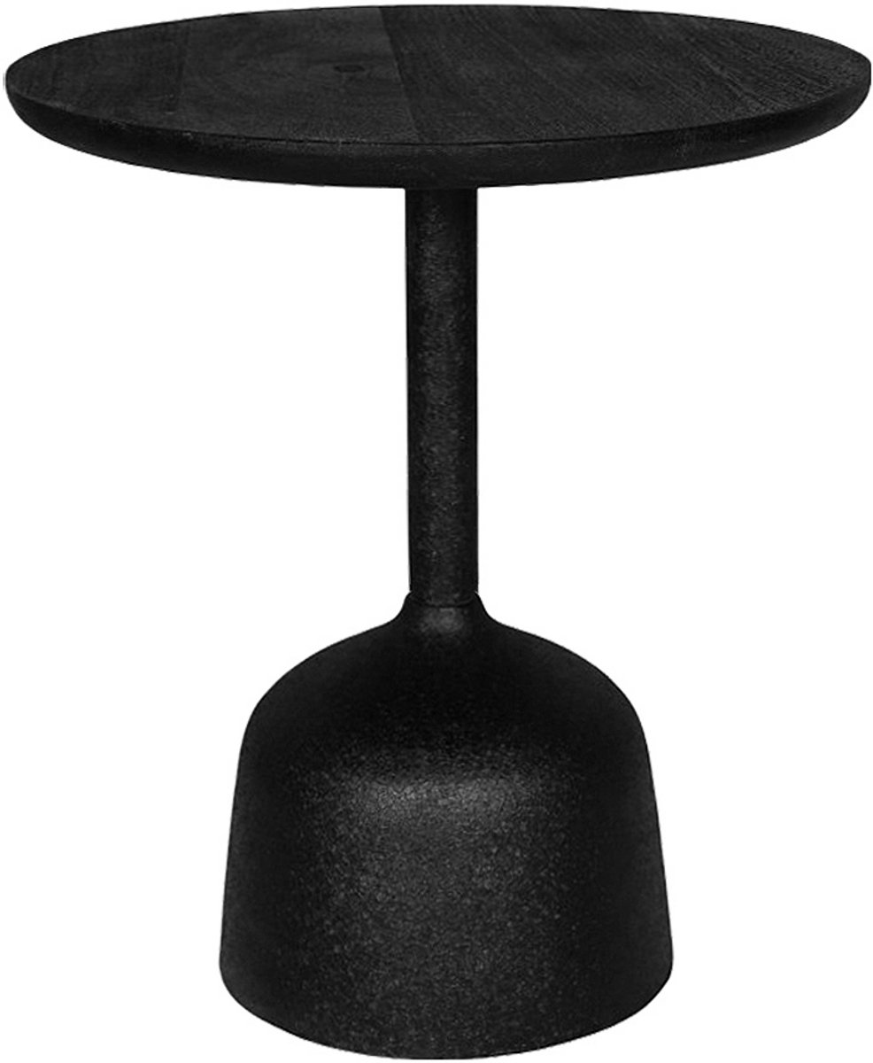 by Mooss - Bijzettafel - Black on Black - Zwart - Ø 40 - Hout - Metaal - Trendy