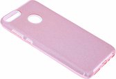Huawei P smart Roze Glitter TPU Back Cover Hoesje