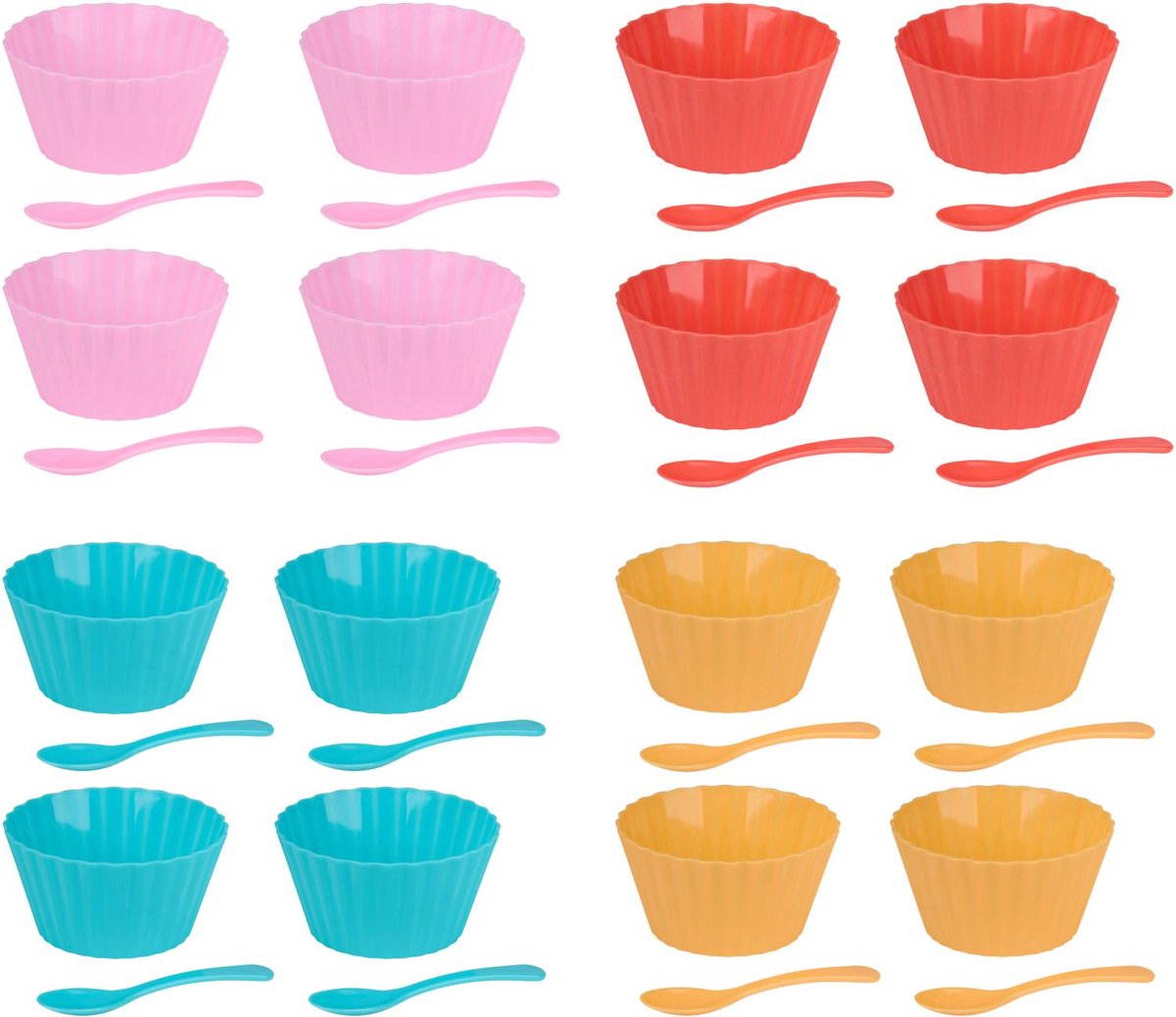 alpina Ice Cream Bowl 8Pcs - 8 Stuks - Kunststof