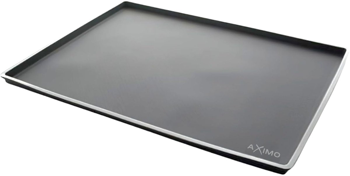 AXIMO Siliconen Bakmat met Opstaande Randen - 40x30 cm – Herbruikbaar & Anti-aanbak – Non-Spill Ovenmat – BPA-vrij - GRIJS
