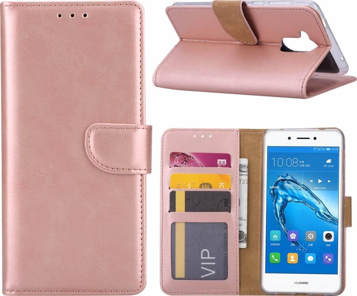 Huawei P8 Lite (2017) Portemonnee case cover hoesje Rose Goud