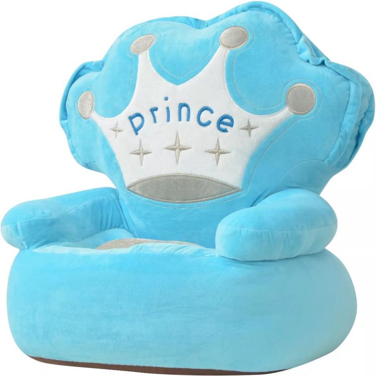 vidaXL Kinderstoel prins pluche blauw