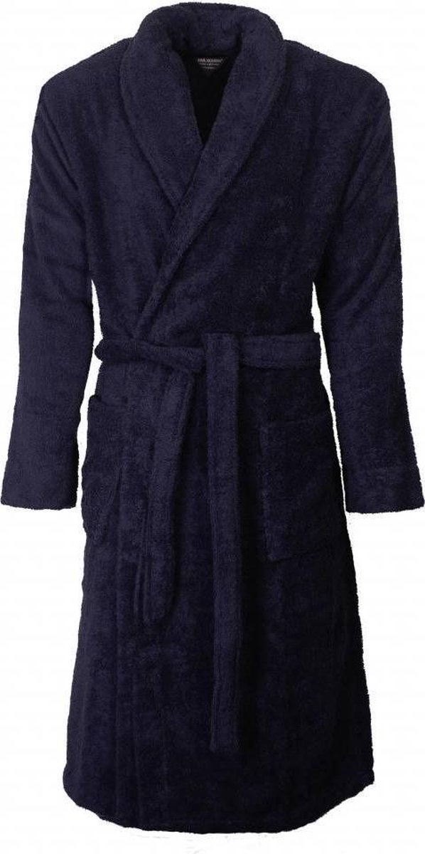 Paul Hopkins Heren Badjas - Badstof - Blauw - Maat L