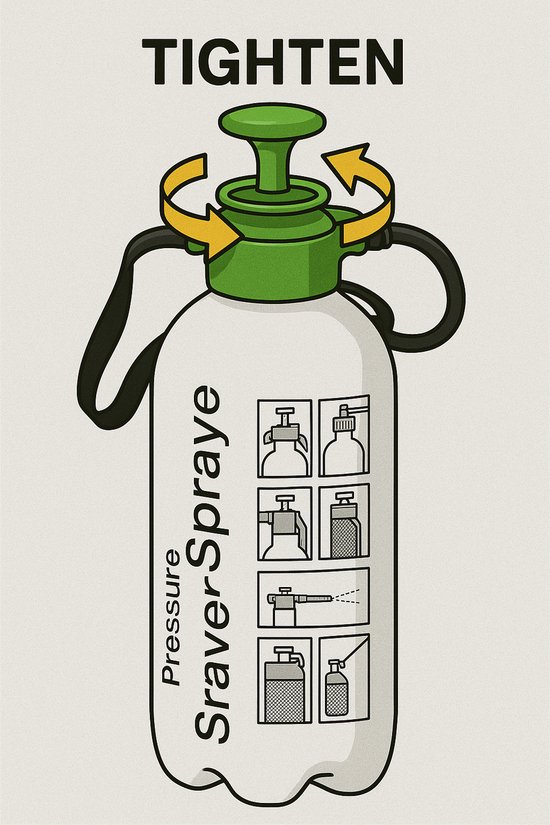 C-Line Marine Drukspuit 8 Liter (professioneel) - Druksproeier - Sproeier - Onkruidverdelger - Tuinspuit - Drukspuit met lans - Onkruidverdelger - Plantenspuit - 8 Liter van Merkloos	 — afbeelding 4