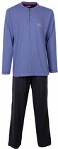 M.E.Q Heren Pyjama Blauw  - Maten: M