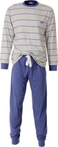 M.E.Q Heren Pyjama Indigo Blauw MEPYH1407B - Maten: S