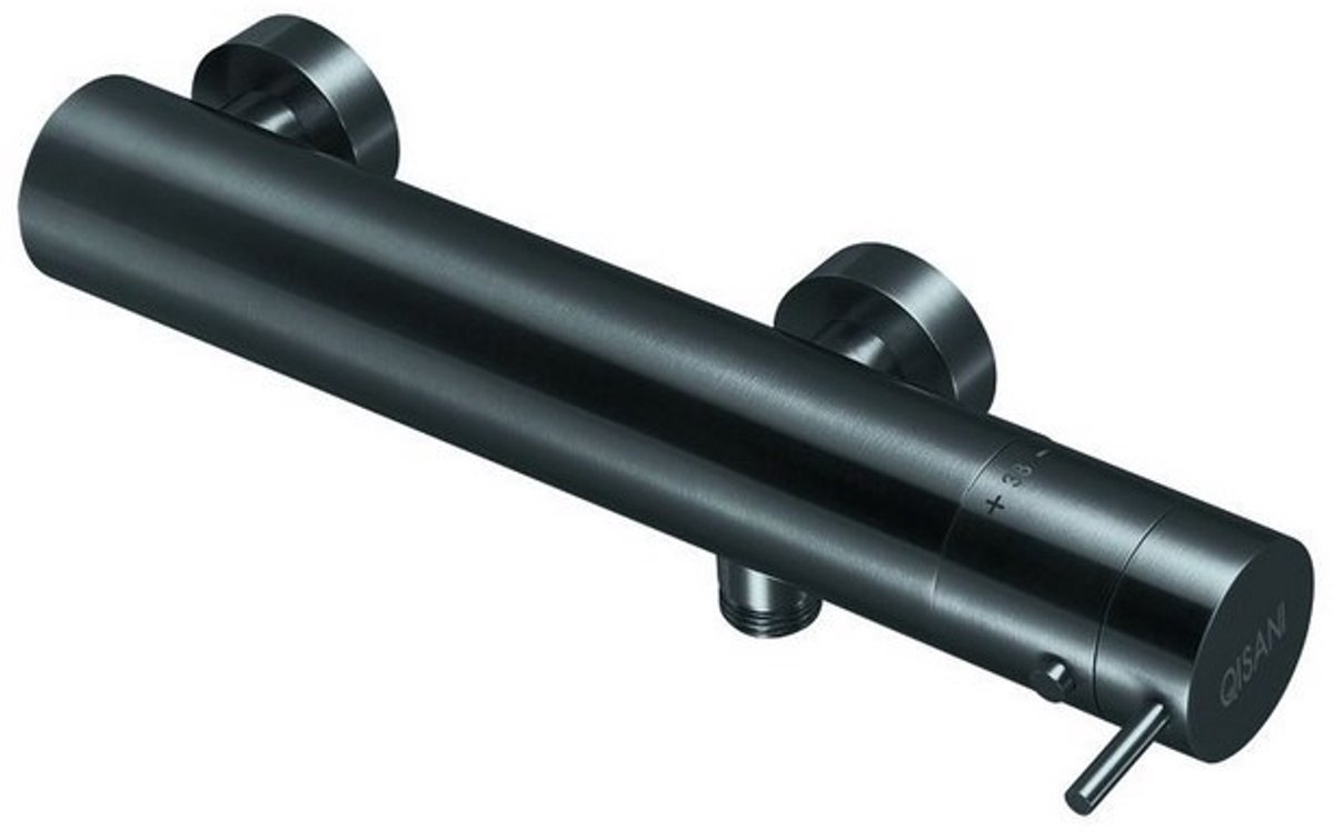 Qisani Flow douchethermostaat Gun Metal Zwart