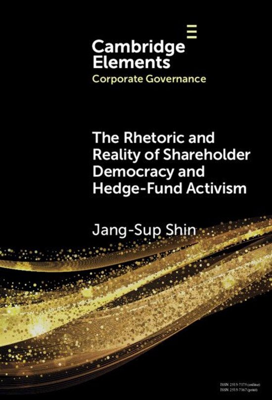 Elements in Corporate Governance - The Rhetoric and Reality  ... - cover