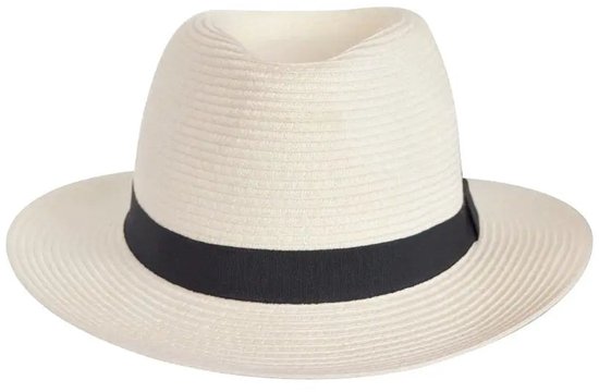 Pana-Mate Fedora Sun Hat Ladies UPF50+ - Taille: 56cm ajustable - Couleur: Ivoire