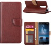 Nokia 8 Portemonnee hoesje / book case Bruin