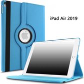 Ntech Hoes geschikt voor Apple iPad iPad Air (2019) 10.5 Draaibare Hoes - Licht Blauw