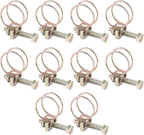 10 Stuks Roestvrijstalen Slangklemmen 8-10mm, Brandstofslang Pijpklemmen
