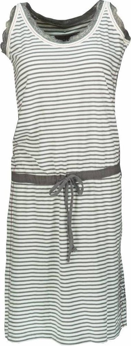 Irresistible Dames Nachthemd - 100% Katoen - Gestreept- Bruin - Maat M
