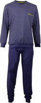 Paul Hopkins Heren Pyjama Blauw met detail in  Geel - Maten: S