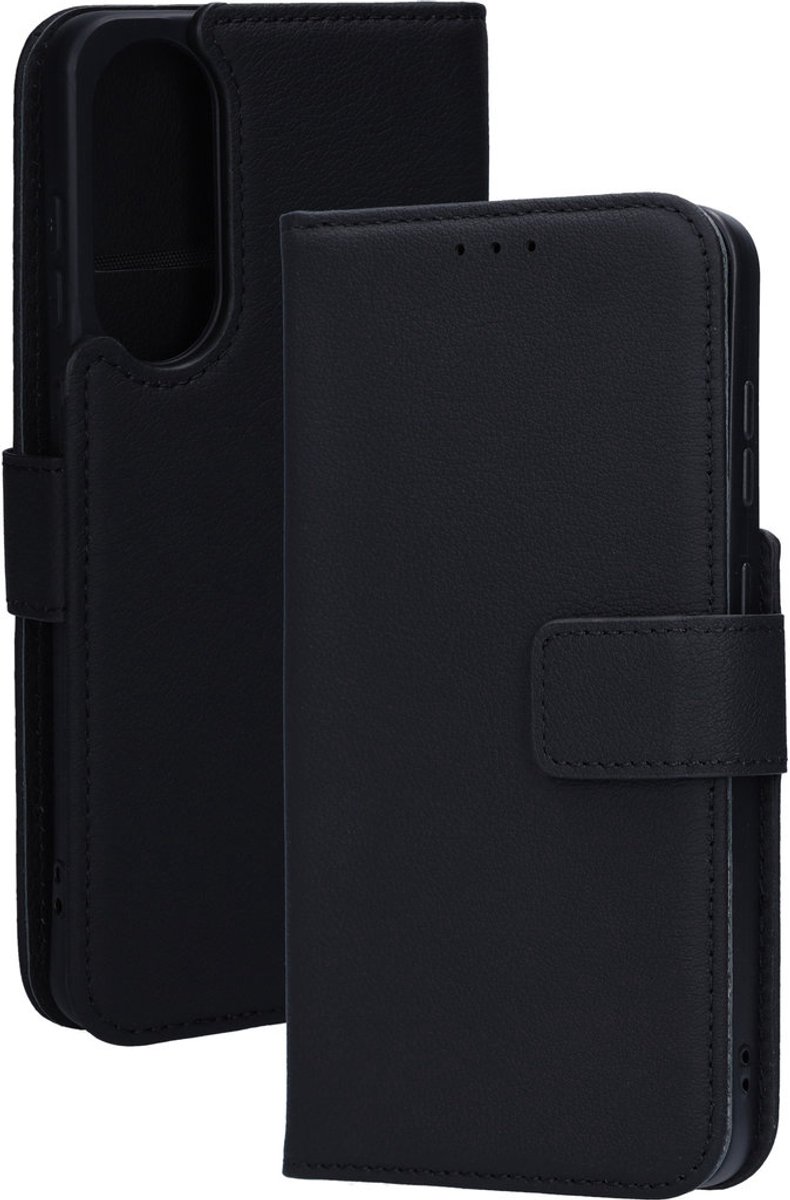 Mobiparts Leather Wallet Case geschikt voor Samsung Galaxy S25 Edge - Zwart