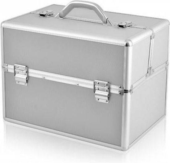 Aluminium koffer Zilver, Nagelstyliste koffer, Nagel Koffer,Beauty MBS® | bol.com