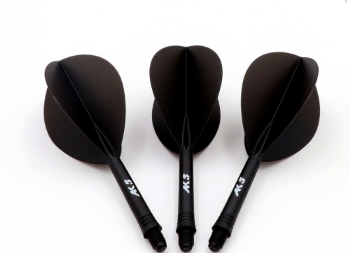 Cuesoul - Tero Flight System AK5 Rost Teardrop - Black - Dart Flights S