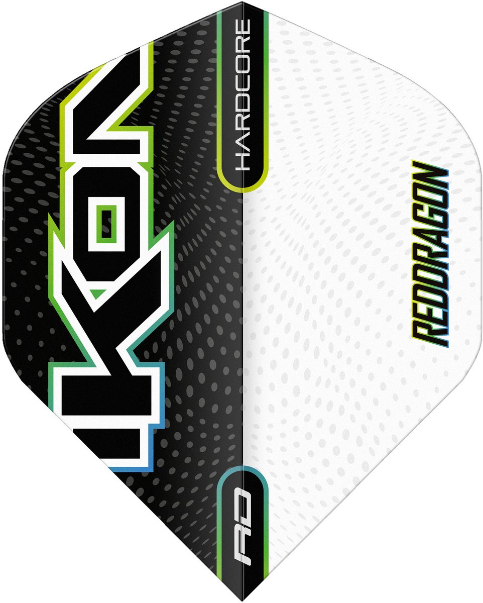 Red Dragon Hardcore Radical Black White Ikon - Dart Flights
