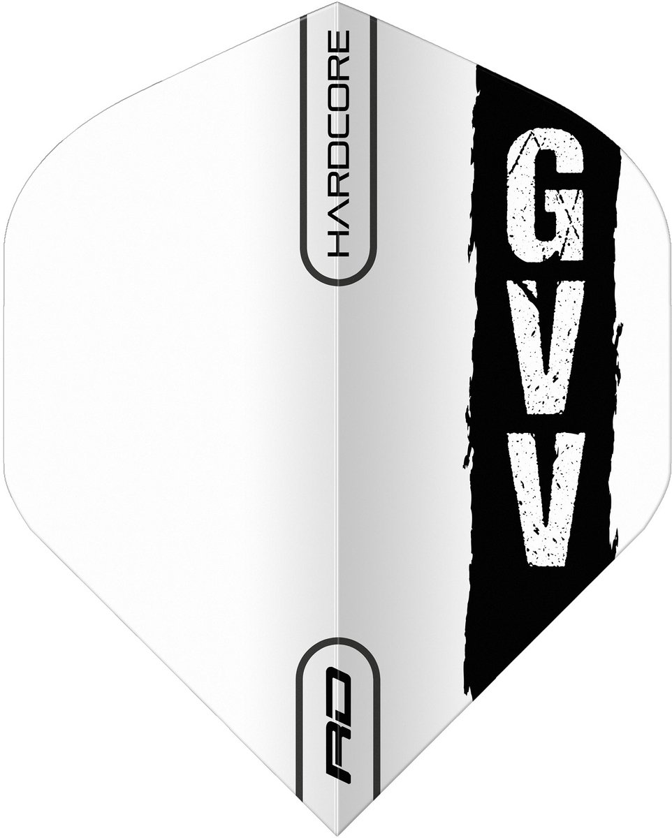 Red Dragon Gian van Veen Hardcore Black White - Dart Flights