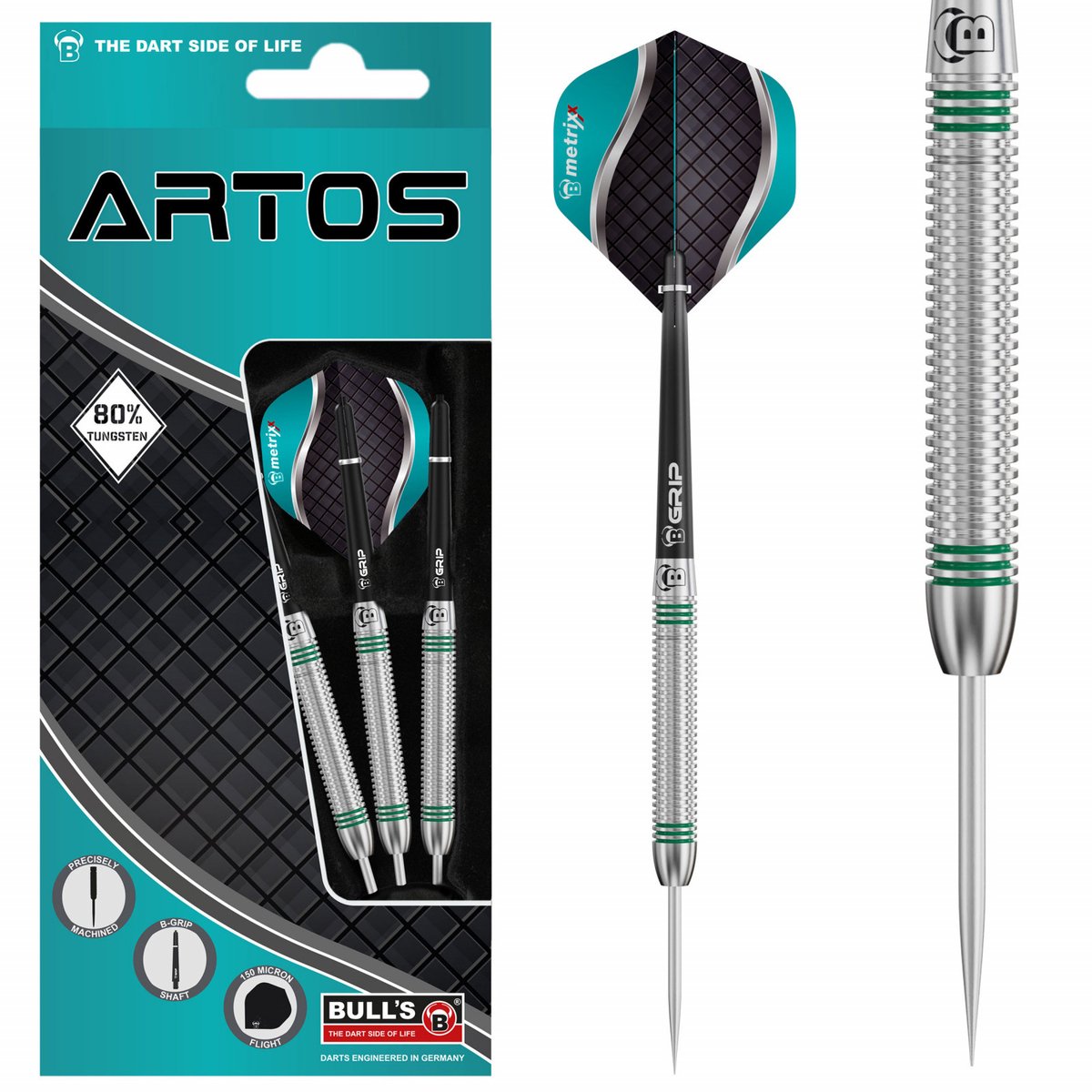 BULL'S Artos AR1 80% - Dartpijlen 22 Gram