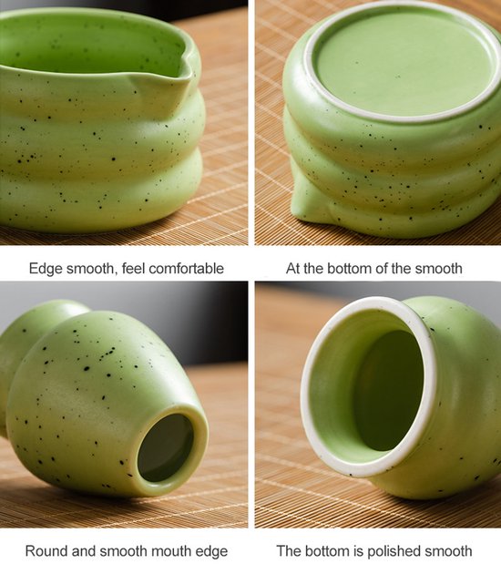 Matcha set-4 stuks matcha starterkit-matcha whisk-Houten matcha set-groen