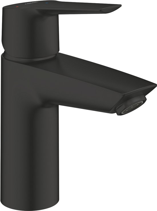 GROHE Start Wastafelkraan - Waterbesparend - Lage uitloop - Met push-open waste - Mat zwart