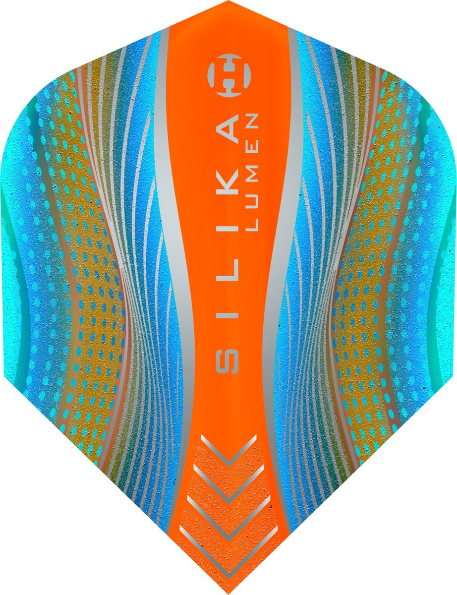 Harrows Silika Lumen NO6 Cyan & Orange Tough Crystalline Coated - Dart Flights