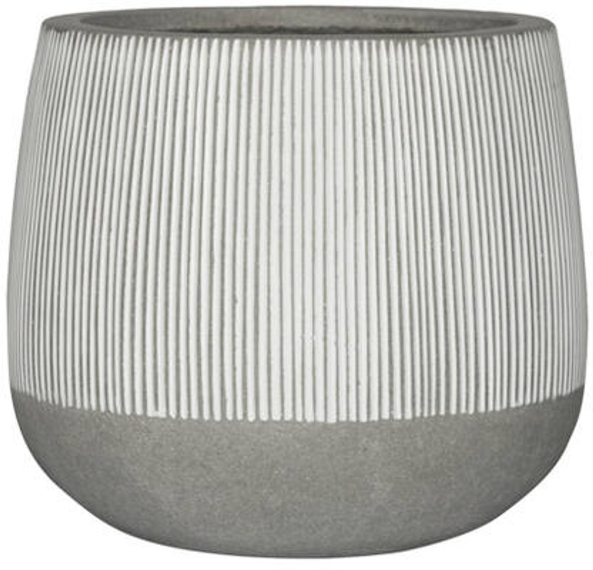 Pottery Pots - Plantenbak Pax S - Ø28.5cm x H26cm - Indoor en Outdoor - White stripe