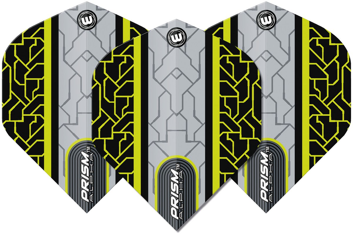 Winmau Prism Alpha Grey & Green - Dart Flights
