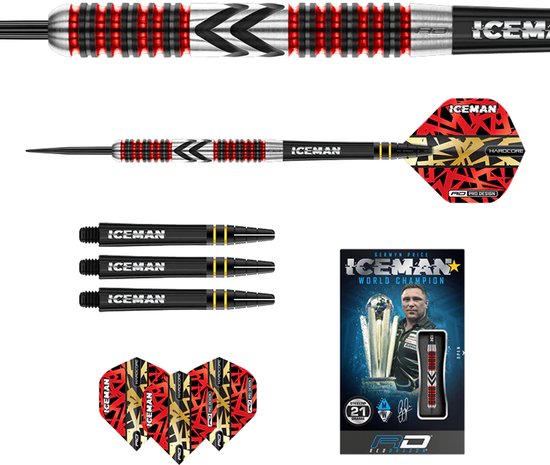 RED DRAGON - Gerwyn Price Iceman Firebird: Steeltip Tungsten Dartpijlen Professioneel - 21 gram van Merkloos — afbeelding 5
