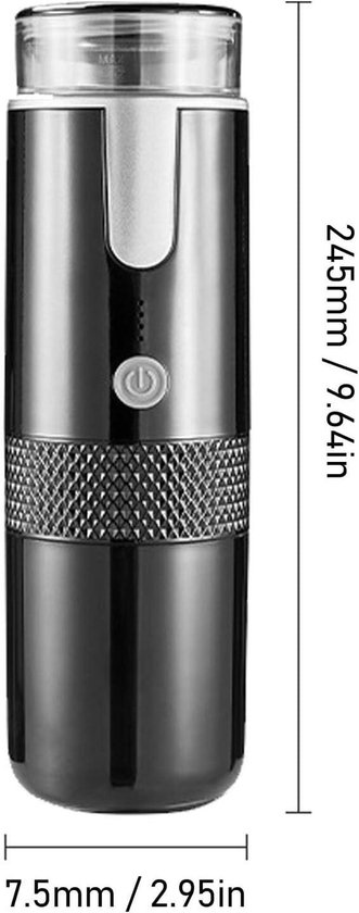 Draagbaar Koffiezetapparaat, Bediening met één Knop 2-in-1 Ontwerp Lichtgewicht Mini-koffiezetapparaat voor Picknick Uitrusting voor catering buiten
