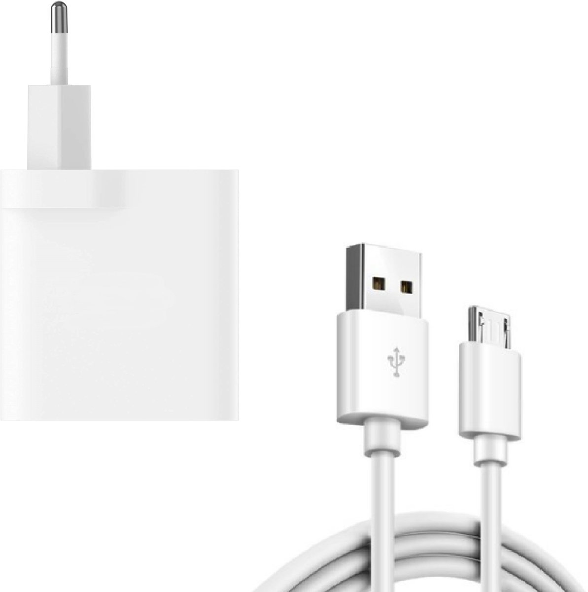 30W Adapter lader met MicroUSB Kabel snellader USB oplaadkabel - 1 meter - Oplader Geschikt voor: Samsung Galaxy S4 S5 S6 S7 Edge Plus / A3 A5 A6 A7 J5 J7 / Note 4 / Xcover 4 / 4s