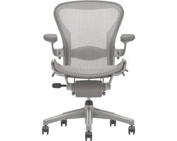 Refurbished Herman Miller Aeron Classic Chair bureaustoel - Smoke / Titanium - Refurb
