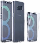 Shockproof Samsung Galaxy S8 Dual TPU Hoesje 360 Graden Cover 2 in 1 Case ( Voor en Achter) Transparant