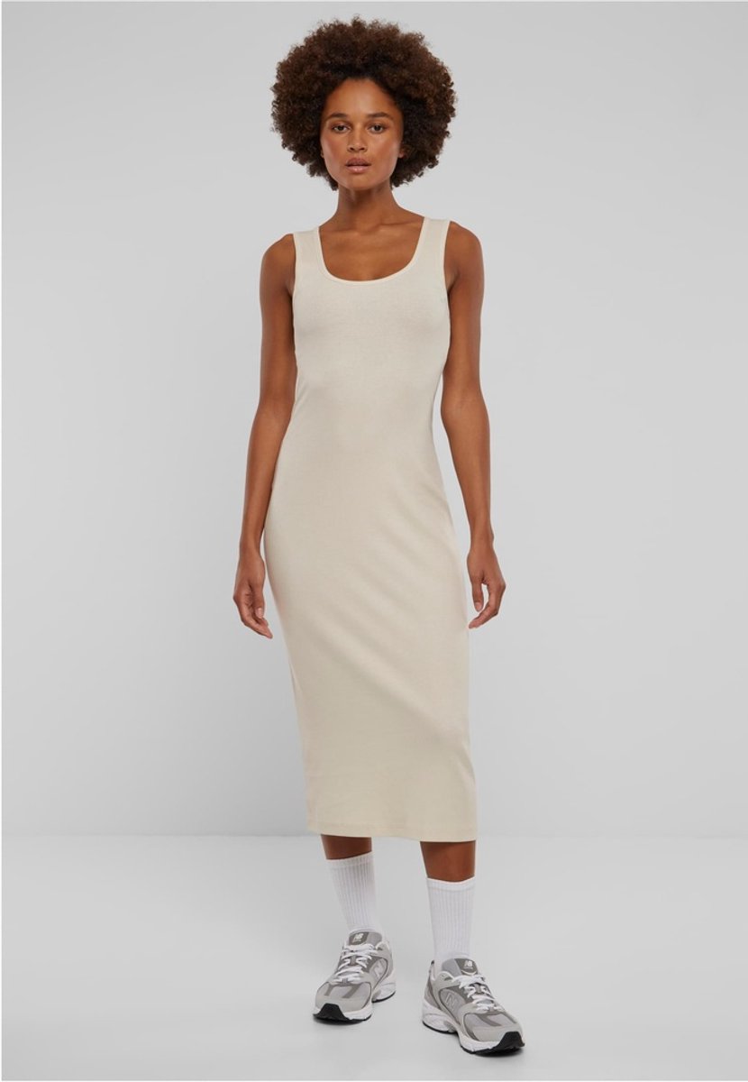 Urban Classics Rib Top Lange jurk XL Beige