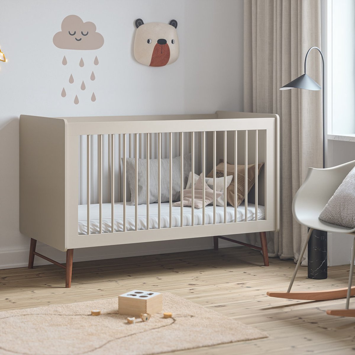 Petite Amélie MEEGROEIBED «ROSEAU» | 70 X 140 CM | OATMEAL