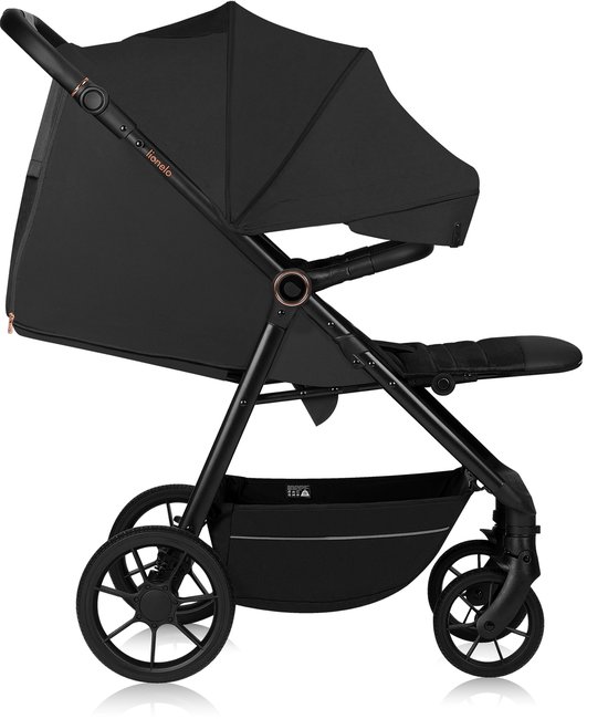 Lionelo Mira - Kinderwagen - Wandelwagen - Voor Kinderen tot 22 kg - Voorwielen 360° - Verstelbare Rugleuning & Handgreep - Waterdichte XXL Luifel met UPF50+ - 5-Puntsgordel - Grote Off-Road Wielen - Volledige Schokdemping - Compact Opvouwbaar van LIONELO — afbeelding 5