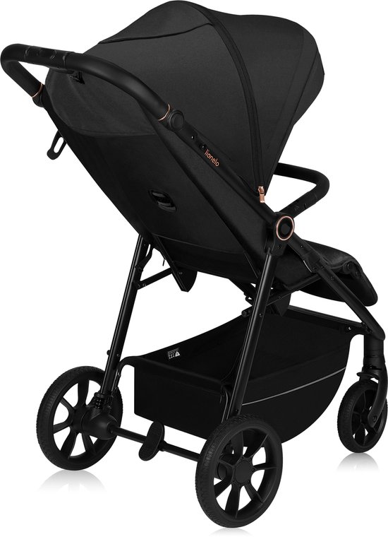Lionelo Mira - Kinderwagen - Wandelwagen - Voor Kinderen tot 22 kg - Voorwielen 360° - Verstelbare Rugleuning & Handgreep - Waterdichte XXL Luifel met UPF50+ - 5-Puntsgordel - Grote Off-Road Wielen - Volledige Schokdemping - Compact Opvouwbaar van LIONELO — afbeelding 3