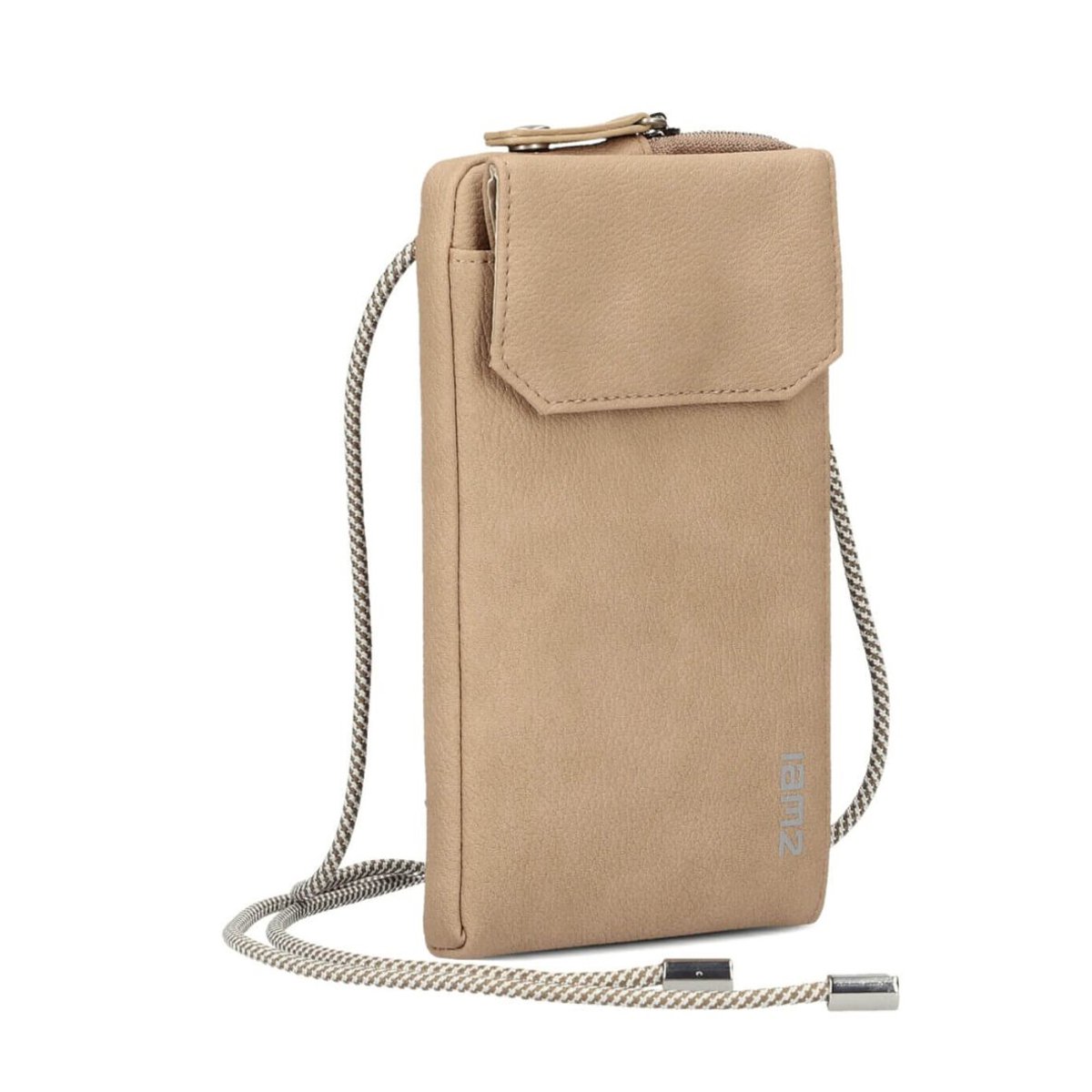 zwei Telefoontasje Mademoiselle.M Phone Bag MP30 Nubuk-Sand Bruine