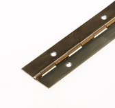 Holz Pianoscharnier ijzer vermessingd 25mm (Prijs per 2 lengtes)