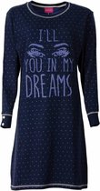 Irresistible Dames Nachthemd Slaapkleed Blauw IRNGD2504B Maten: XL