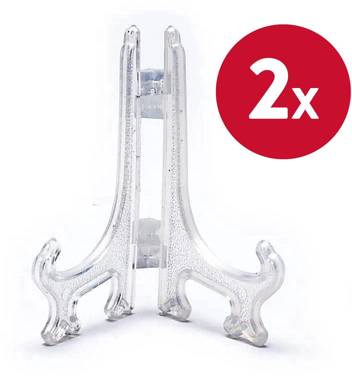 Display standaard transparant - Agaat - Bord - 8cm - 2stuks