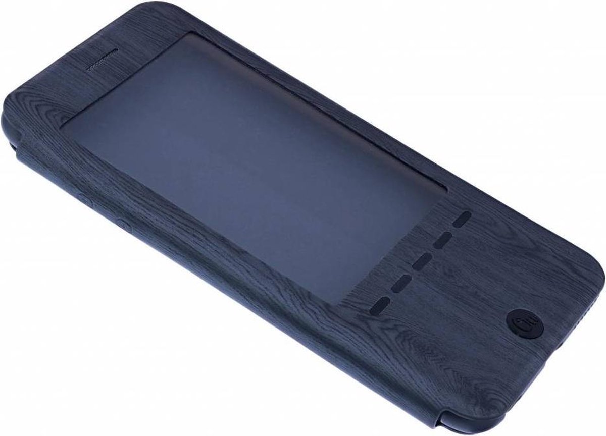 OU Case Donker Grijs Wood look Window Cover Hoesje voor iPhone 6+ (Plus) / 6S+ (Plus)