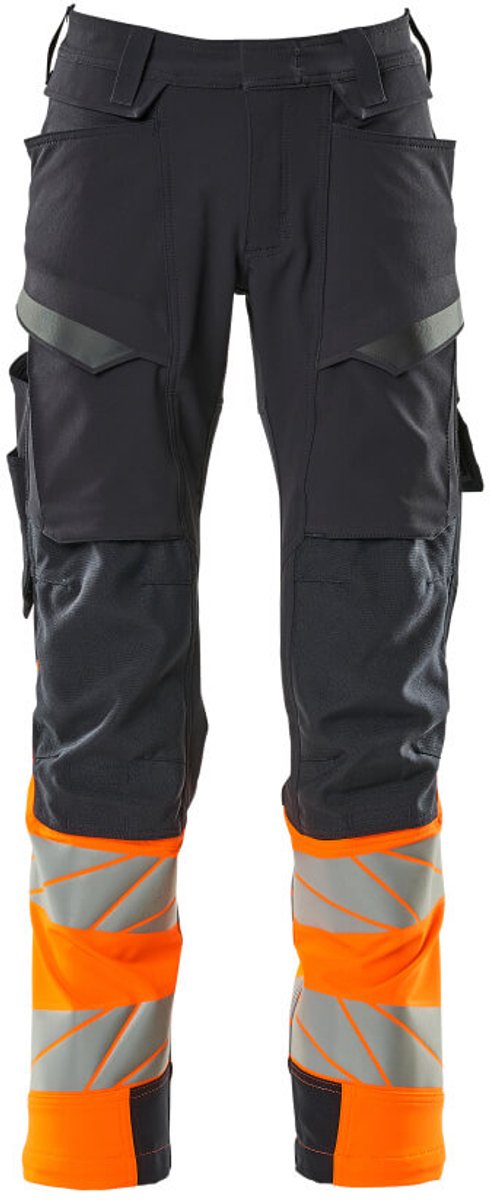 Mascot Accelerate Safe Broek met kniezakken 19179-511 - donkermarine/hi-vis oranje - C56 - 76