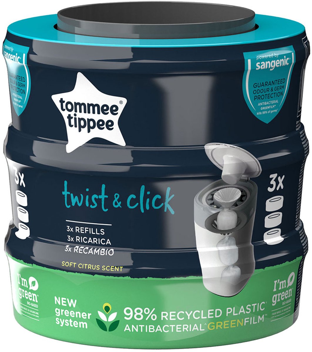 Goedkoopste Tommee Tippee twist and click Luieremmernavulling - 3 stuks - compatibel met Sangenic Tec