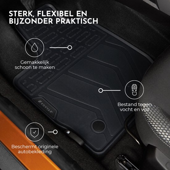 Tapis de voiture en caoutchouc pour Citroën C3 Aircross - 2025-présent - 4 pièces - Version : C3 Aircross | 5 places | Électrique