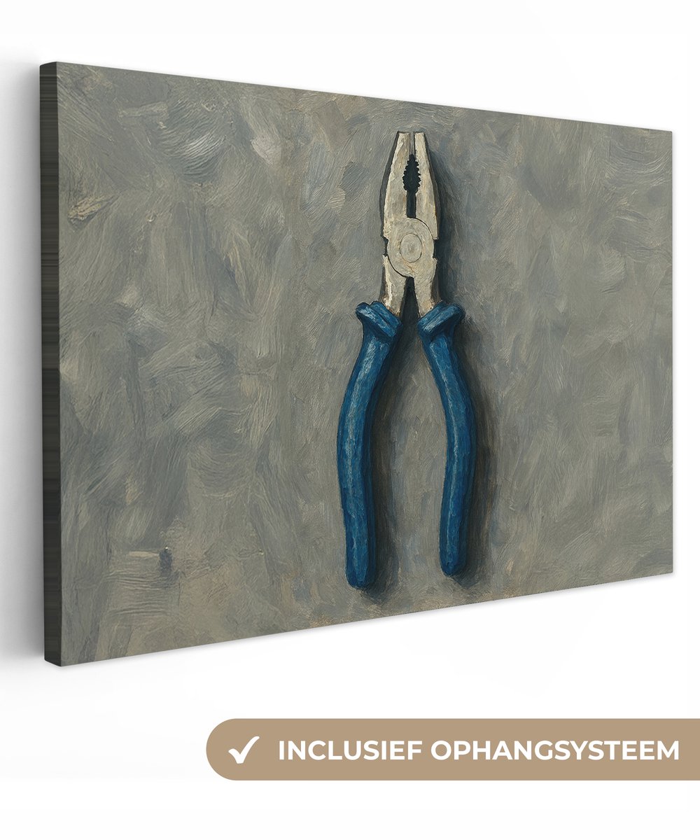 Canvas schilderij 120x80 cm - Exclusieve wanddecoratie Tang - Schilderij - Textuur - Verf 